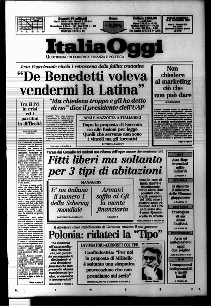 Italia oggi : quotidiano di economia finanza e politica